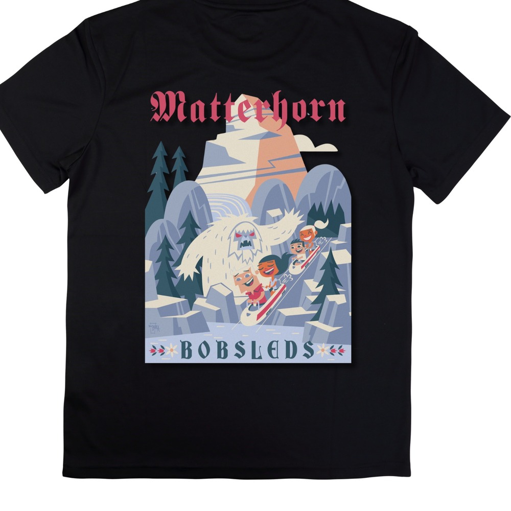 Disneyland Classic Retro Matterhorn Bobsled Tshirt Unisex Adult Size 2XL